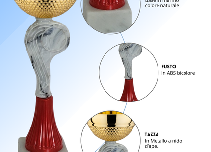 Tris di premiazioni 23 - 22 - 21 cm | Cod. 13.469