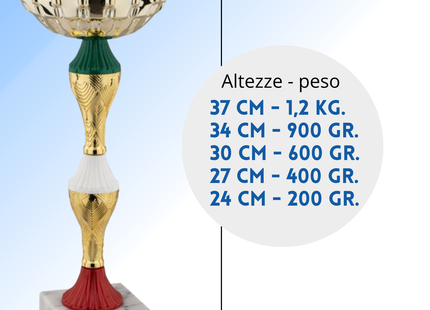 Coppa da 24 cm in ABS con base in marmo | Cod. 12.945G