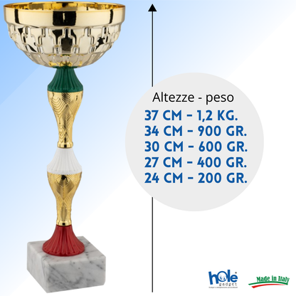Coppa da 24 cm in ABS con base in marmo | Cod. 12.945G