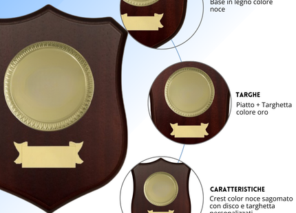 Crest in legno personalizzato | Cod. 25.625B