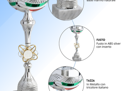 Set 4 coppe personalizzate 37 - 34 - 32 - 30 cm | Cod. 11.029
