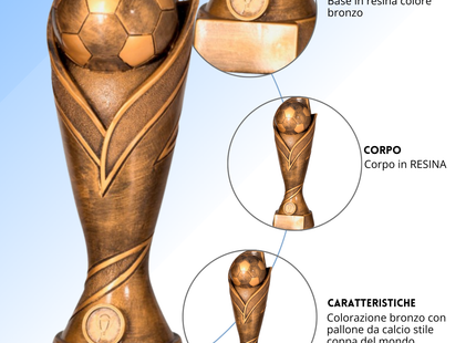 Premio calcistico personalizzato 39 cm | Cod. 14.540D