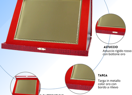 Targa personalizzata con astuccio 31x25 cm | Cod. 19.17.31C