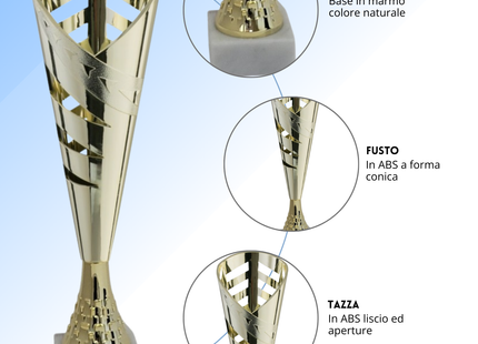 Tris di premiazioni economiche 35 - 33 - 31 cm | Cod. 13.199G