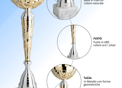 Coppa da 39 cm base in marmo | Cod. 10.032G