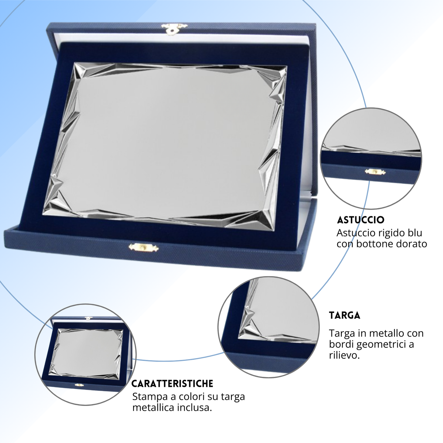 Targa personalizzata con astuccio 23x19 cm | Cod. 19.76.23