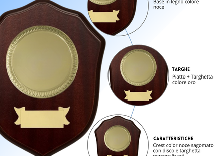 Crest in legno personalizzato | Cod. 25.625A
