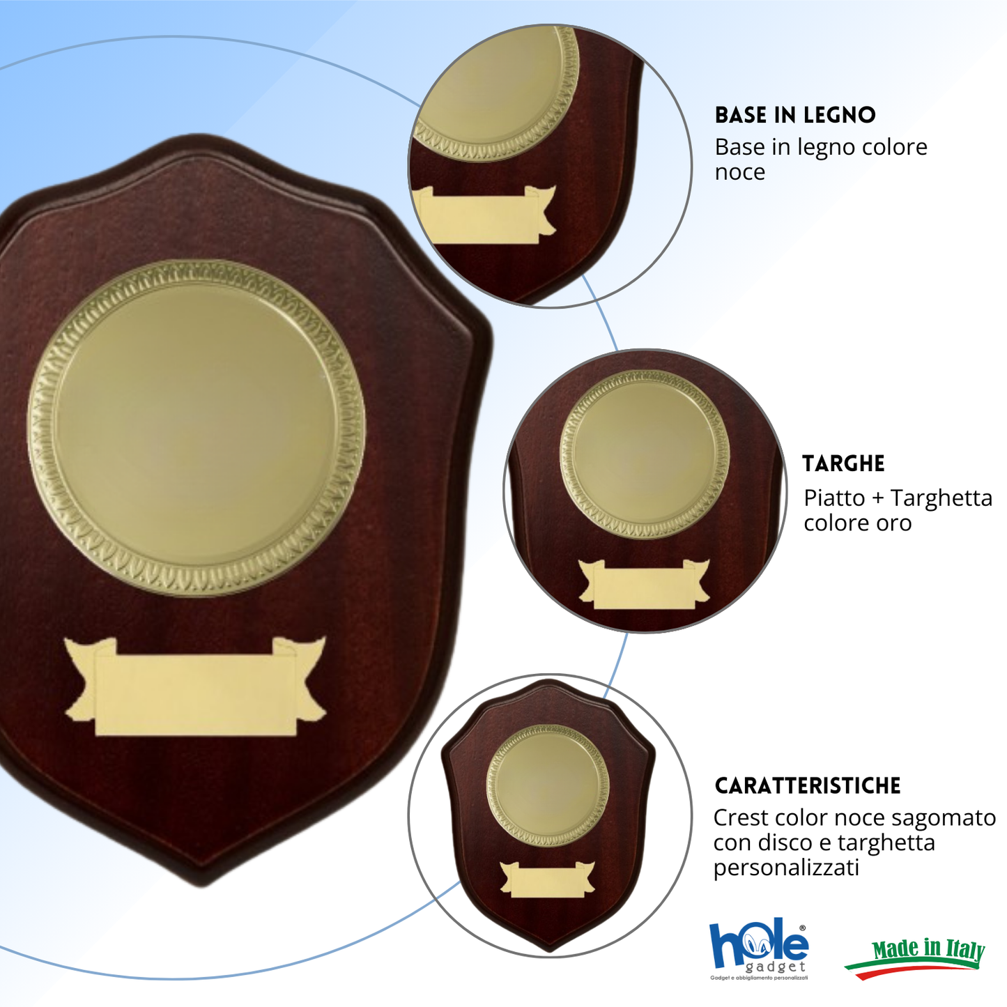 Crest in legno personalizzato | Cod. 25.625A