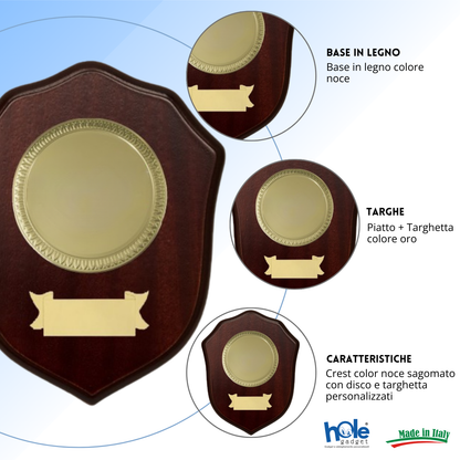 Crest in legno personalizzato | Cod. 25.625A