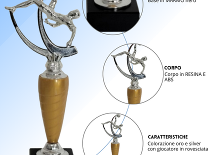 Premio calcistico personalizzato 33 cm | Cod. 14.553