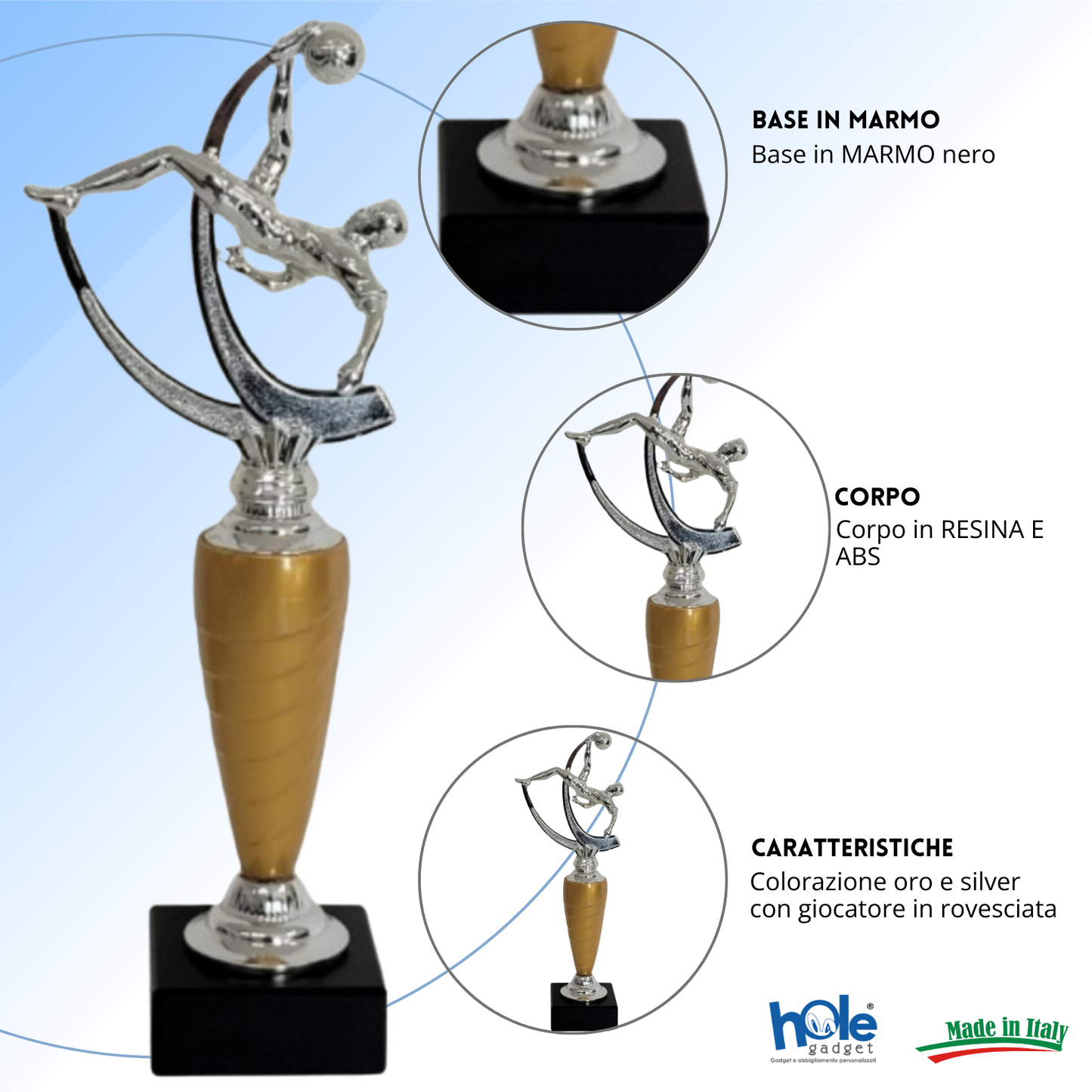Premio calcistico personalizzato 33 cm | Cod. 14.553