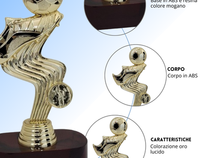 Premio calcistico personalizzato 22 cm | Cod. 14.507A
