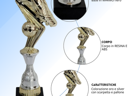 Premio calcistico personalizzato 28 cm | Cod. 14.554