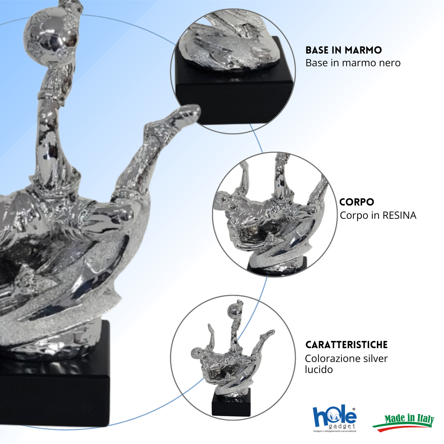 Premio calcistico personalizzato 26 cm | Cod. 14.550C