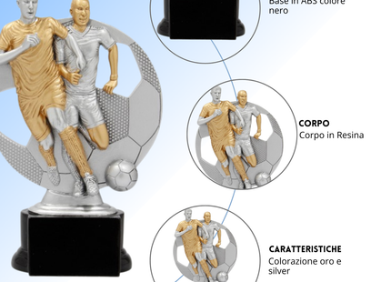 Premio calcistico personalizzato 19,5 cm | Cod. 14.524A