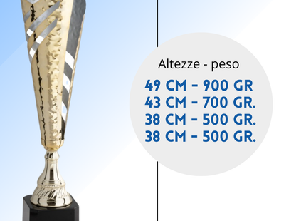 Set da 4 trofei personalizzati 49 - 43 - 38 - 38 cm | Cod. 4.559A