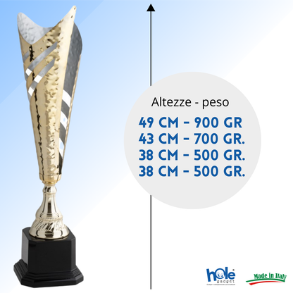 Set da 4 trofei personalizzati 49 - 43 - 38 - 38 cm | Cod. 4.559A
