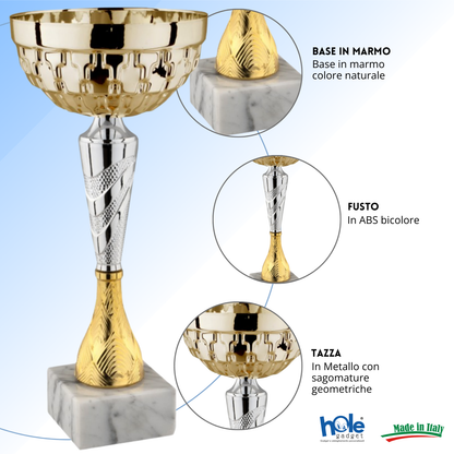 Coppa da 24 cm con tazza in metallo e base in marmo | Cod. 13.543G (Copia)