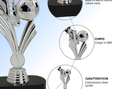 Premio calcistico personalizzato 22 cm | Cod. 14.525A