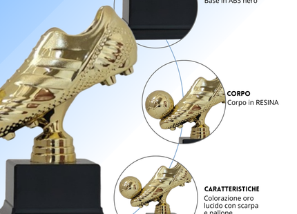 Premio calcistico personalizzato 22 cm | Cod. 14.550E