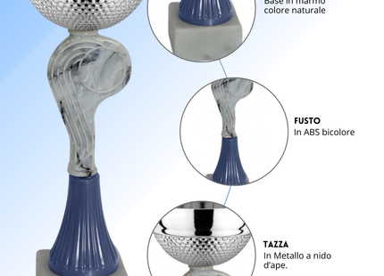 Tris di premiazioni 23 - 22 - 21 cm | Cod. 13.469S