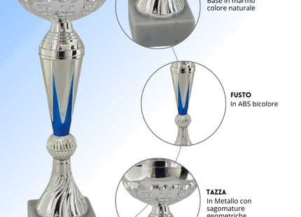 Tris di premiazioni 30 - 27 - 24 cm | Cod. 13.439
