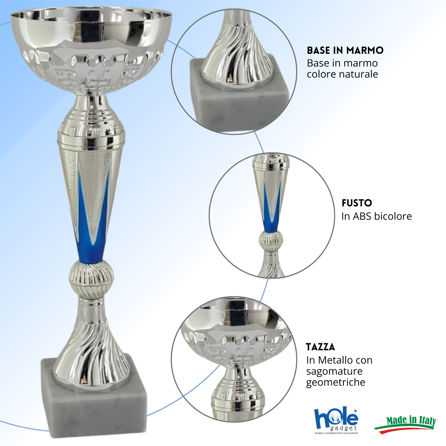 Tris di premiazioni 30 - 27 - 24 cm | Cod. 13.439