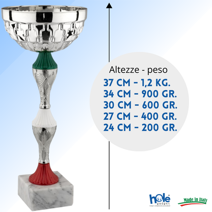 Coppa da 34 cm in ABS con base in marmo | Cod. 12.942S
