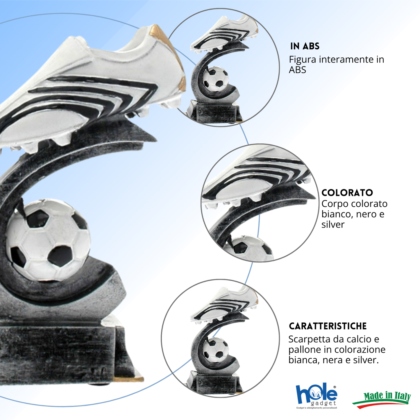Premio calcistico personalizzato 19 cm | Cod. 15.020