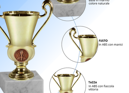 Tris di premiazioni 18 - 16 - 15 cm | Cod. 13.309