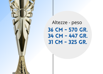Coppa da 36 cm in ABS con base in marmo | Cod. 12.961G