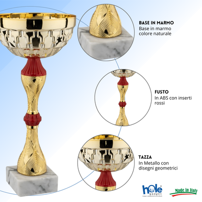 Set di 5 coppe personalizzate 33 - 30 - 28 - 25 - 22 cm | Cod. 13.249G