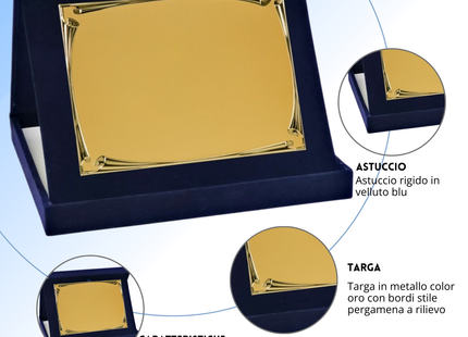 Targa personalizzata con astuccio 23x19 cm | Cod. 19.75.23