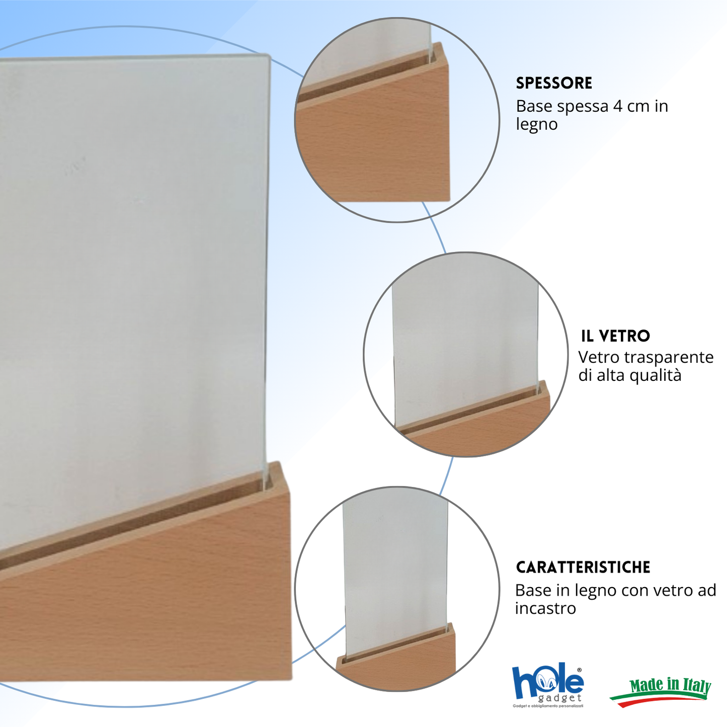Trofeo in cristallo personalizzato 14x25x4 cm | Cod. 25.627L