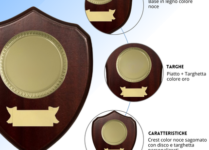 Crest in legno personalizzato | Cod. 25.625C