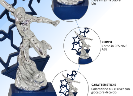 Premio calcistico personalizzato 28 cm | Cod. 14.556