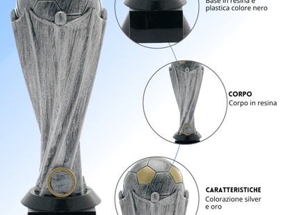 Premio calcistico da 31 cm personalizzato | Cod. 14.480A