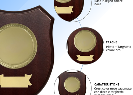 Crest in legno personalizzato | Cod. 25.625D