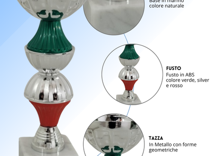 Tris di premiazioni 21 - 20 - 19 cm | Cod. 13.419S