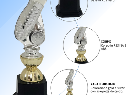 Premio calcistico personalizzato 26 cm | Cod. 14.540C