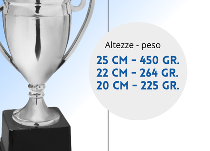 Tris di premiazioni economiche 25 - 22 - 20 cm | Cod. 12.999