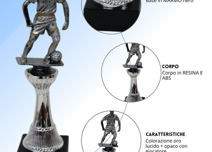 Premio calcistico personalizzato 27 cm | Cod. 14.551A
