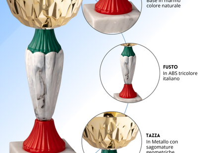 Tris di premiazioni 19 - 18 - 17 cm | Cod. 13.399G