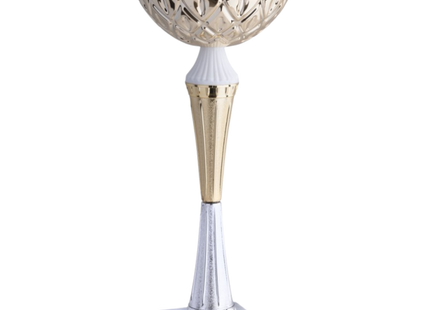 Coppa da 30 cm in metallo con base in marmo | Cod. 13.043G