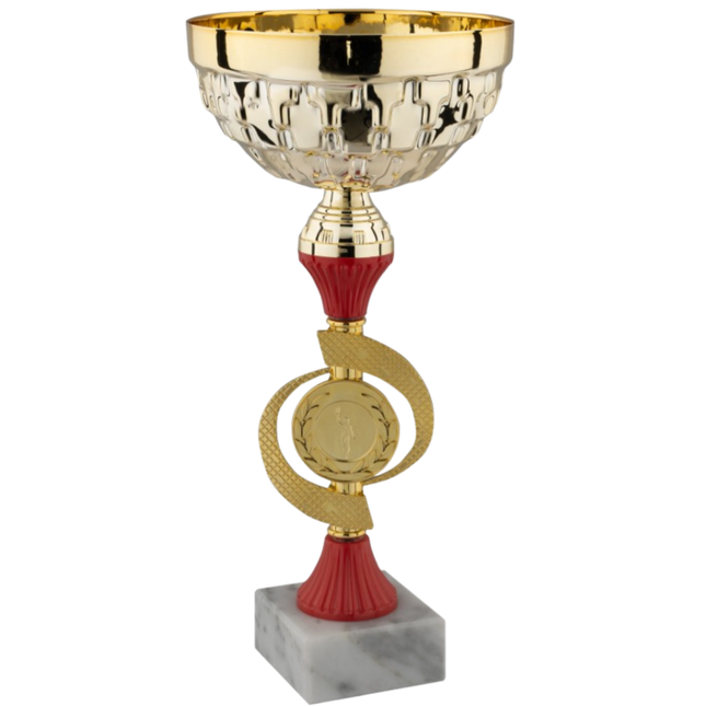 Coppa da 29 cm con tazza in metallo e base in marmo | Cod. 13.551G
