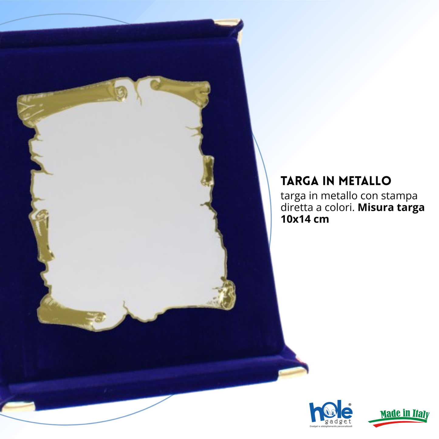Targa personalizzata con astuccio 15x21 cm | Cod. 19.17.15B