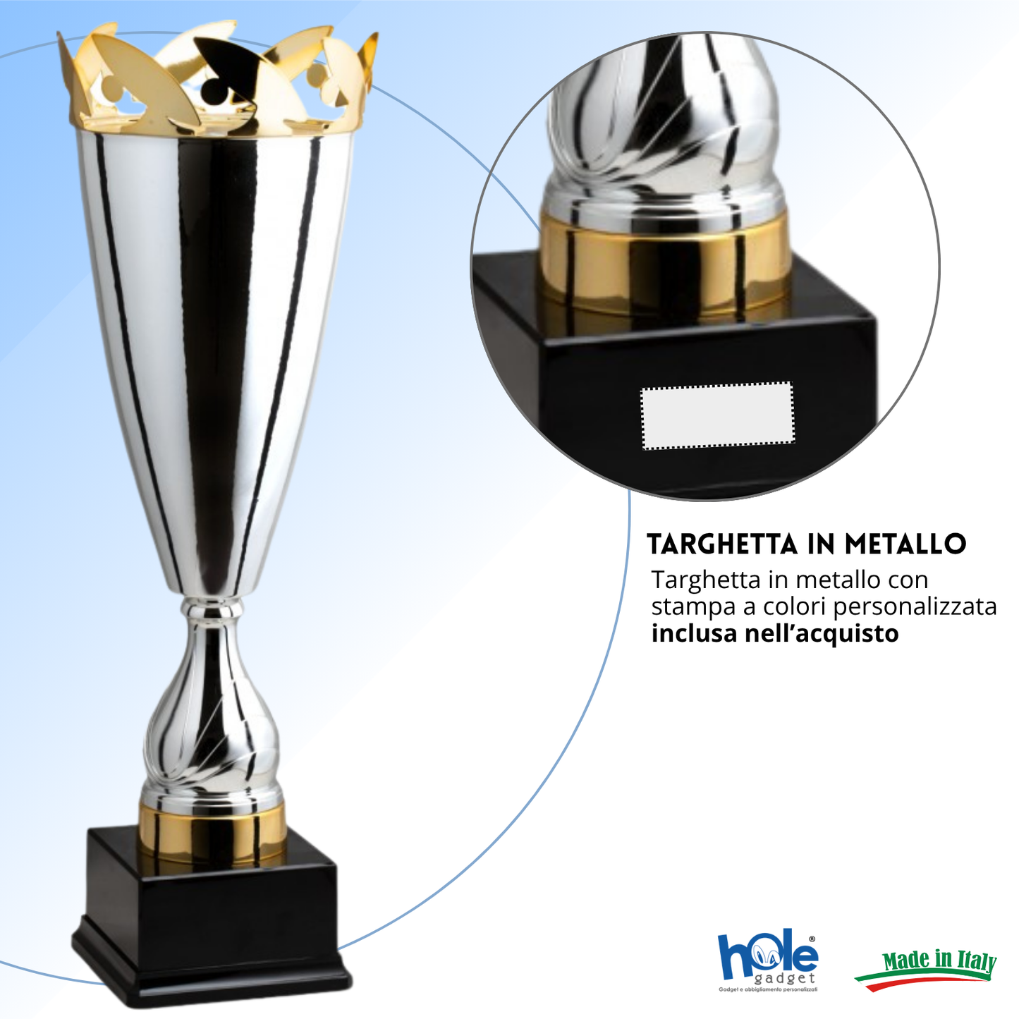 Tris di trofei personalizzati 69 - 62 - 55 cm | Cod. 1.019