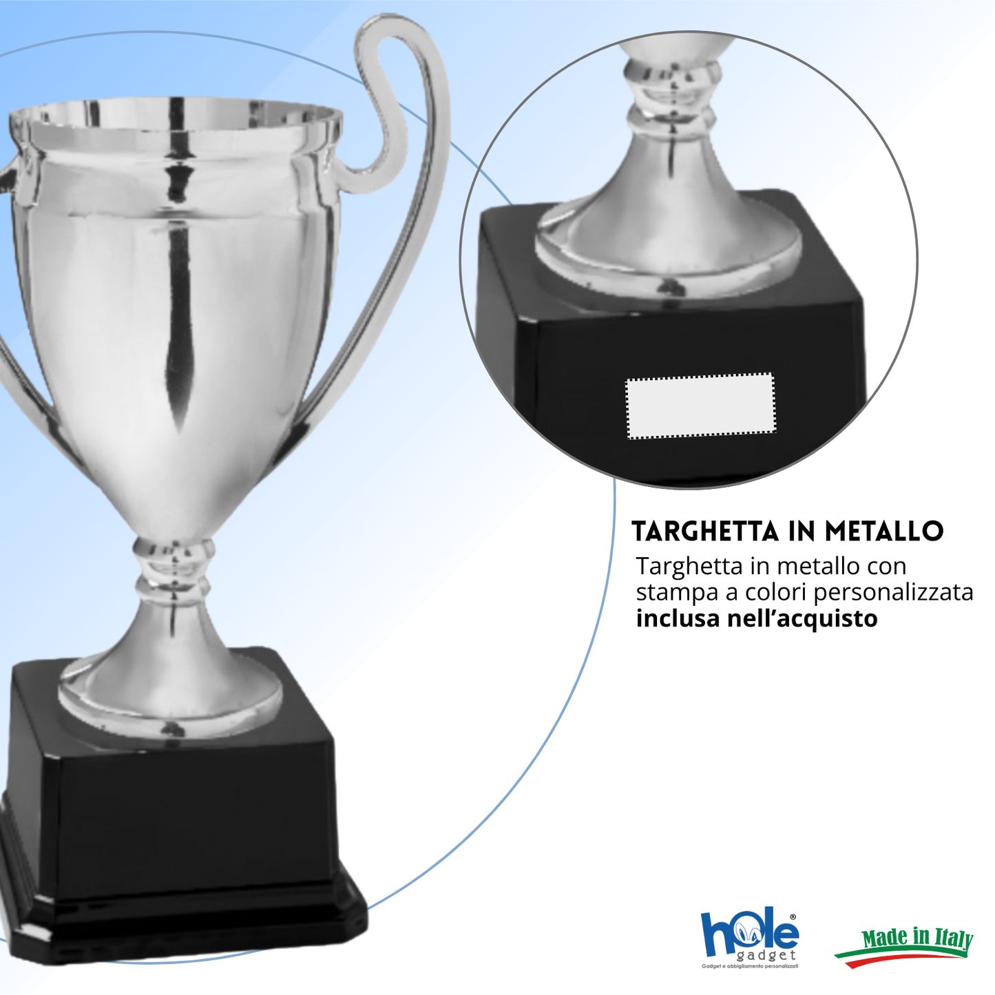 Coppa da 22 cm in ABS con base nera | Cod. 12.992