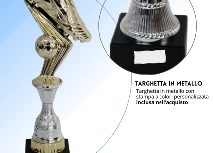 Premio calcistico personalizzato 28 cm | Cod. 14.554