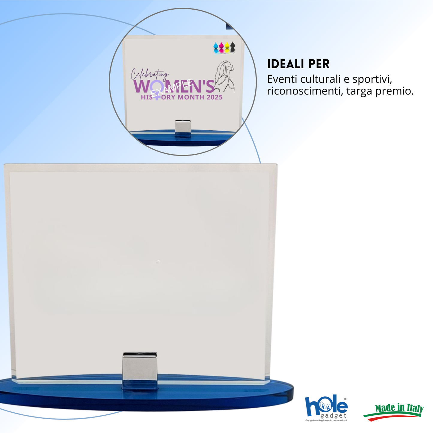 Trofeo in cristallo personalizzato 24x18 | Cod. 25.627H